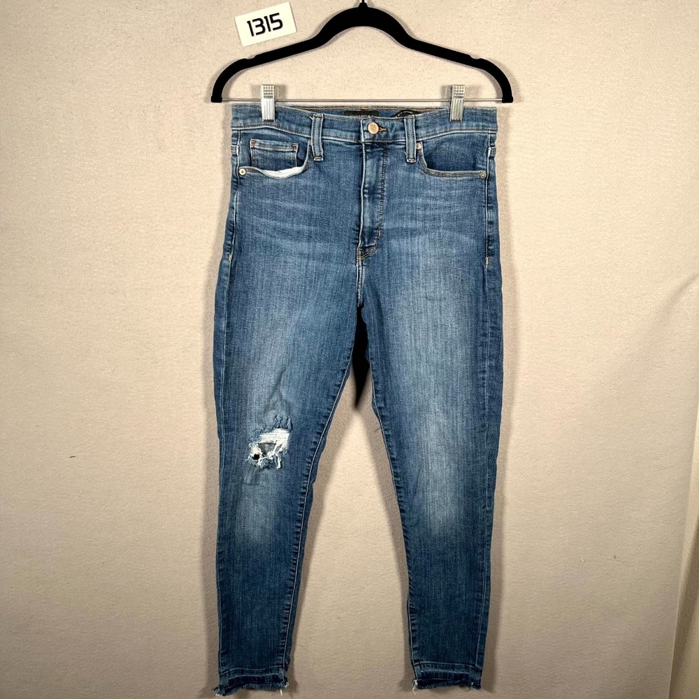 Banana‎ Republic Jeans Womens 28 Blue Denim Medium Wash High Rise Skinny Leg